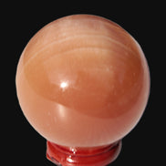 Orange Honey Calcite sphere 51mm 173g in sunshine - Rocks and Things Store