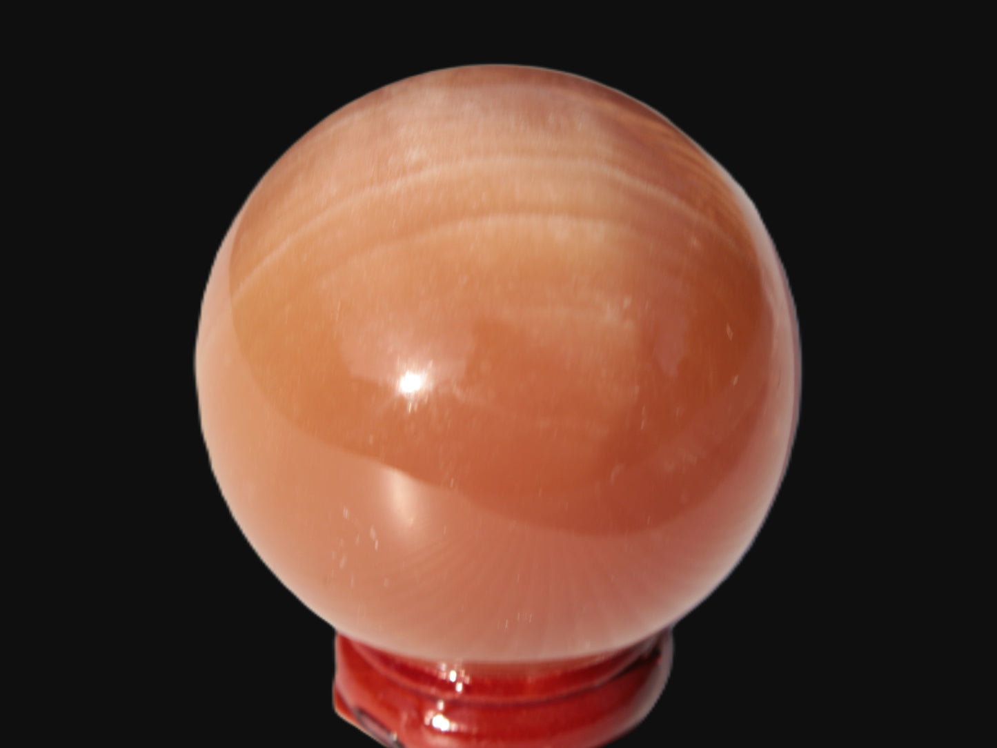 Orange Honey Calcite sphere 51mm 173g Rocks and Things