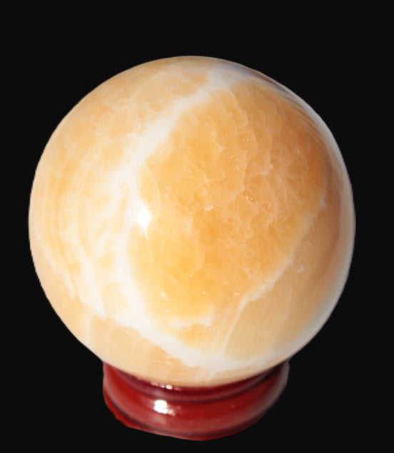 Lemon Calcite sphere 48mm 162g Rocks and Things