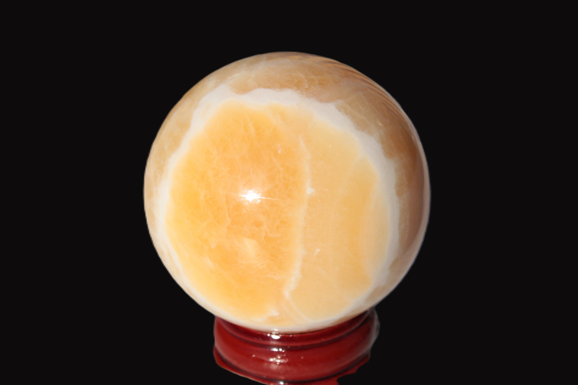 Lemon Calcite sphere 48mm 162g Rocks and Things