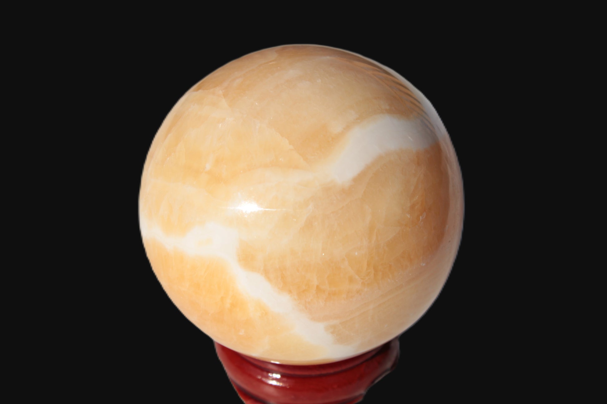 Lemon Calcite sphere 48mm 162g Rocks and Things