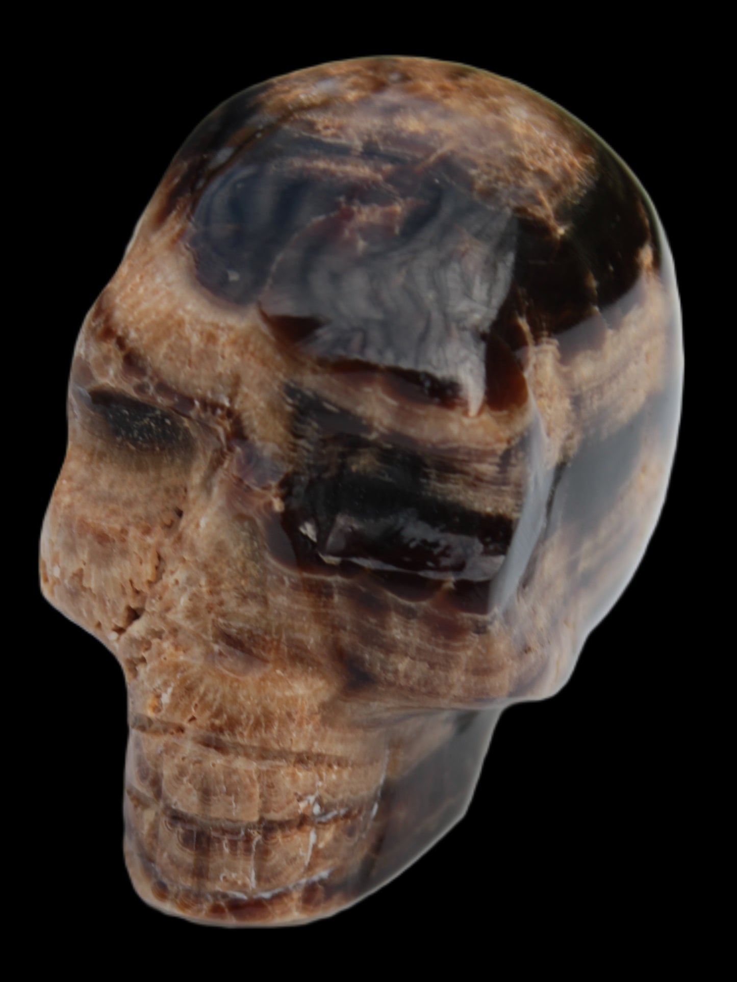 Chocolate Calcite skull 53mm 182g Rocks and Things