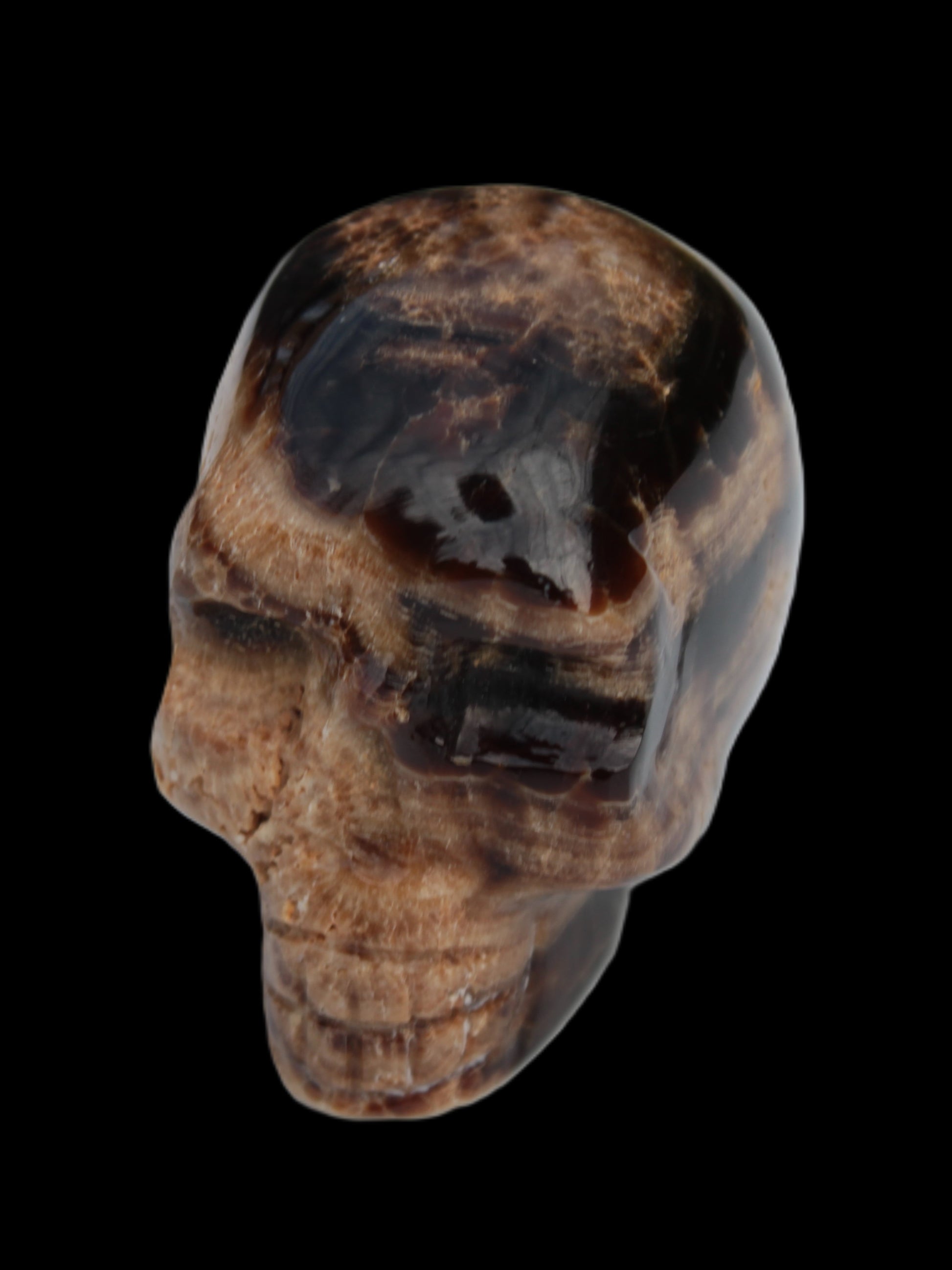 Chocolate Calcite skull 53mm 182g Rocks and Things