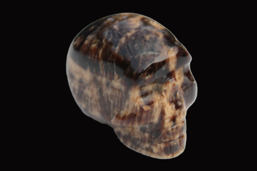Chocolate Calcite skull 48mm 160.6g Rocks and Things