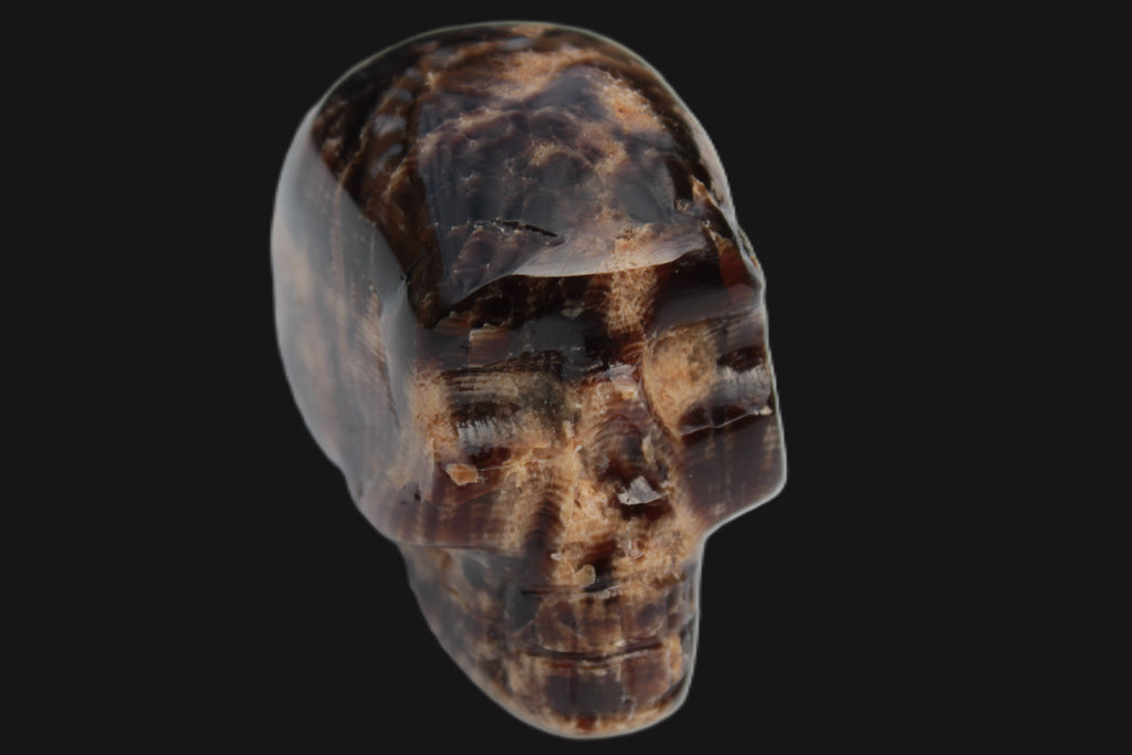 Chocolate Calcite skull 48mm 160.6g Rocks and Things