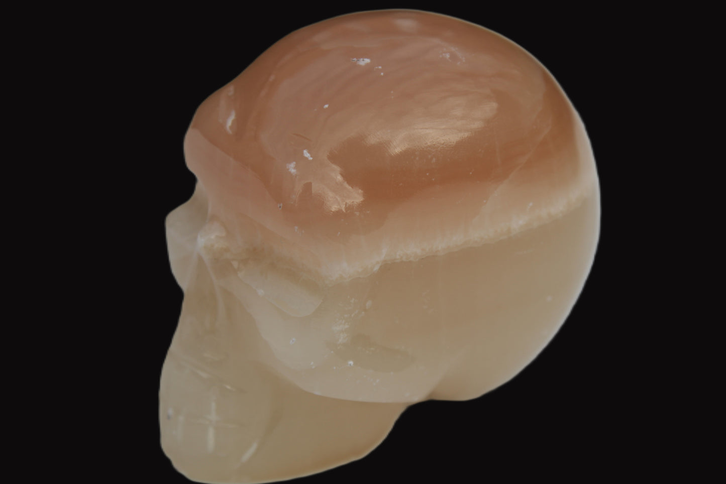 Honey Calcite skull 51mm 166.9g Rocks and Things