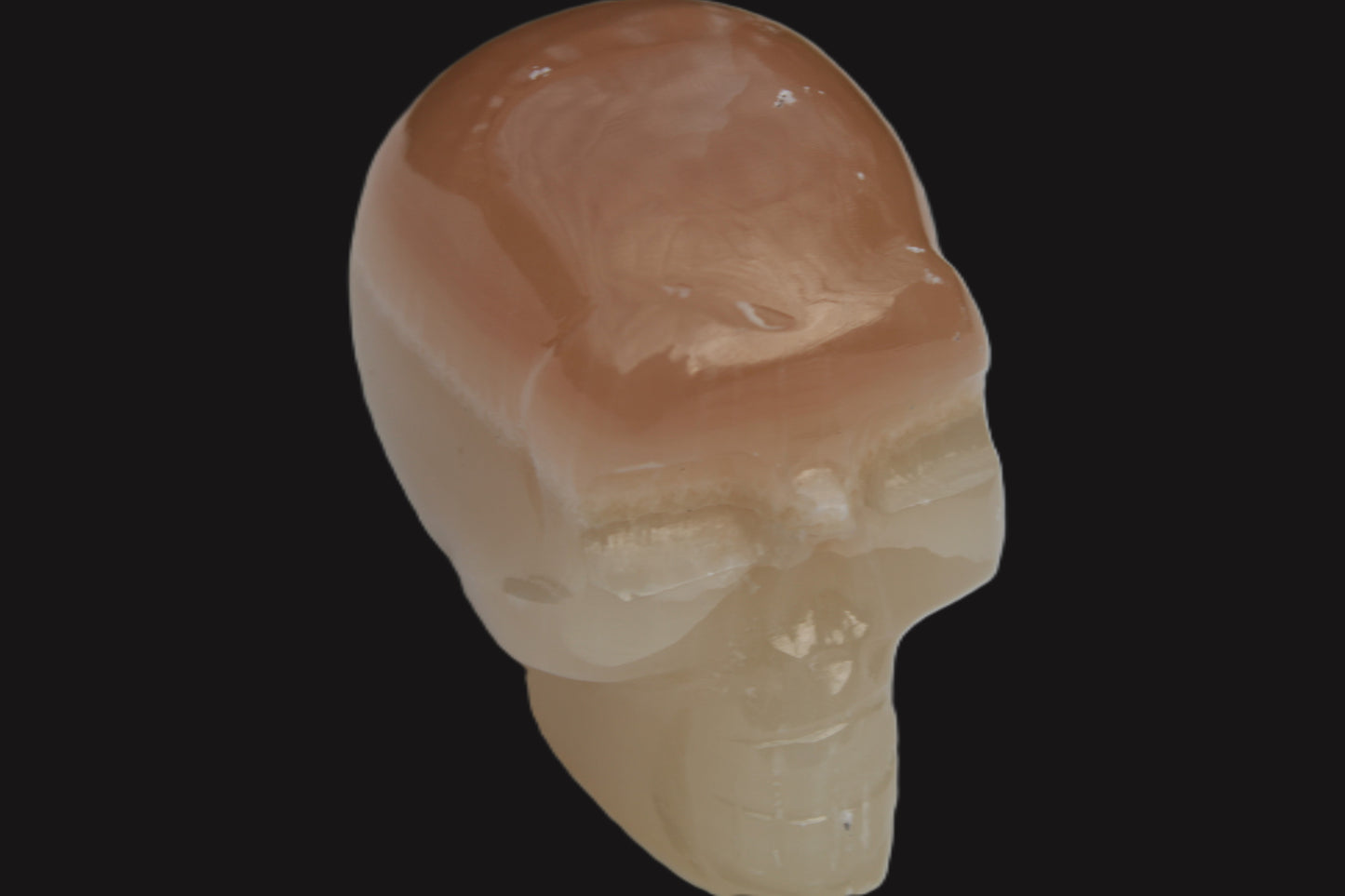 Honey Calcite skull 51mm 166.9g Rocks and Things