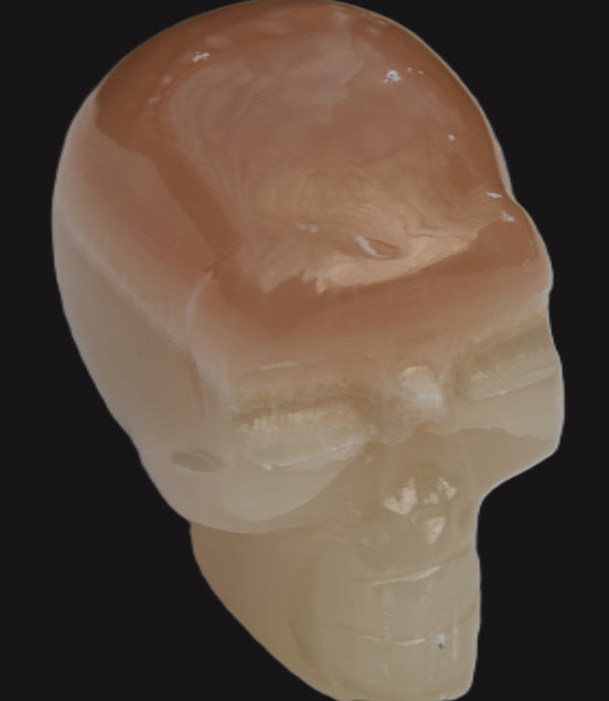 Honey Calcite skull 51mm 166.9g Rocks and Things