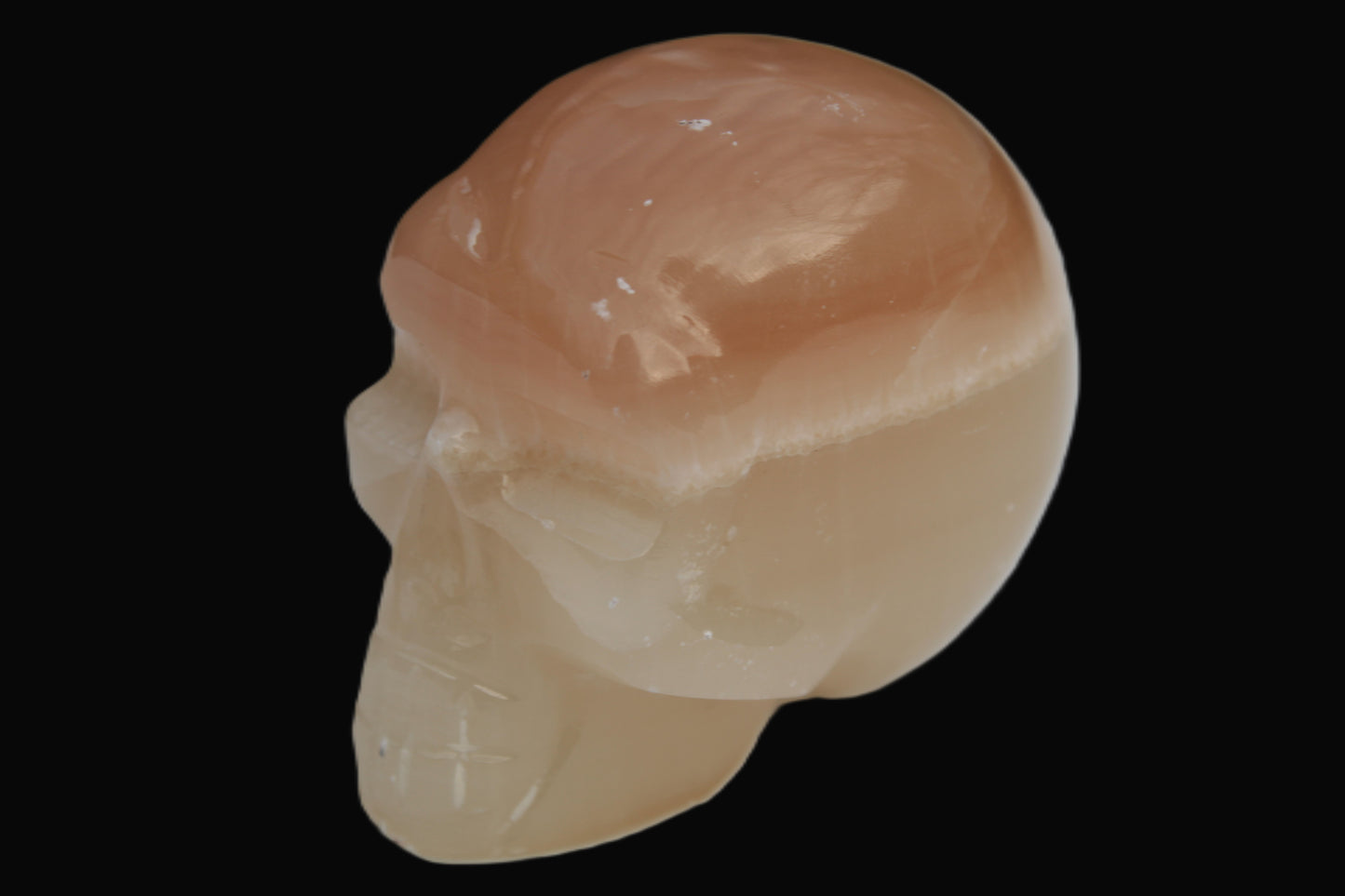 Honey Calcite skull 51mm 166.9g Rocks and Things