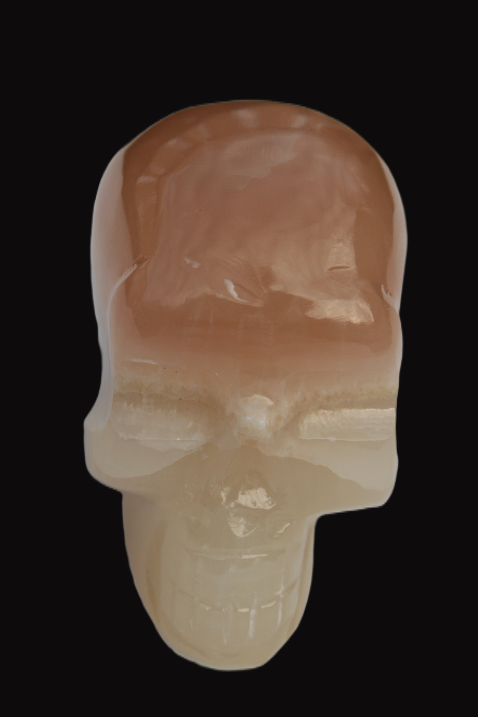 Honey Calcite skull 51mm 166.9g Rocks and Things