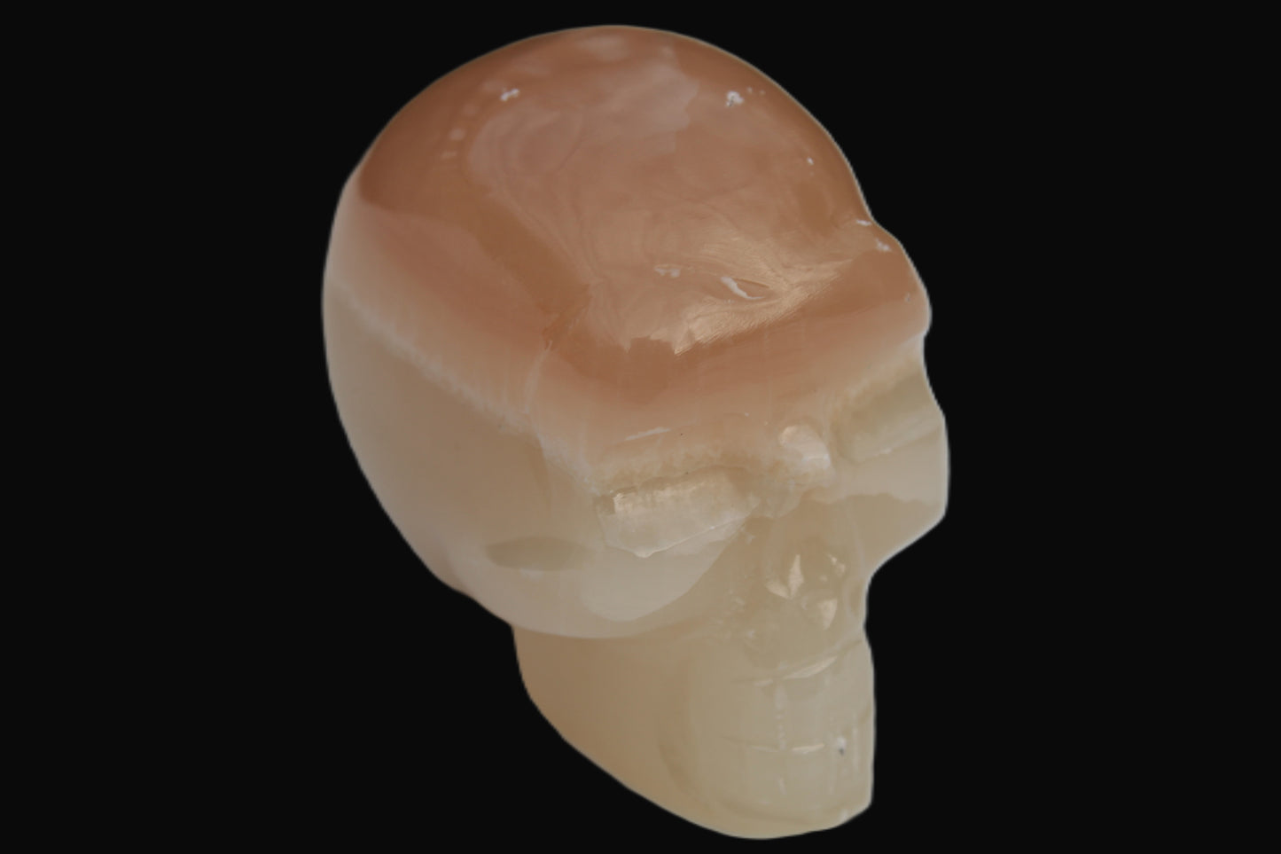 Honey Calcite skull 51mm 166.9g Rocks and Things