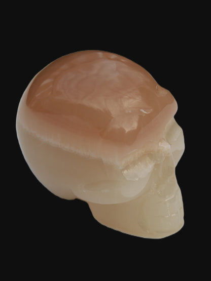 Honey Calcite skull 51mm 166.9g Rocks and Things