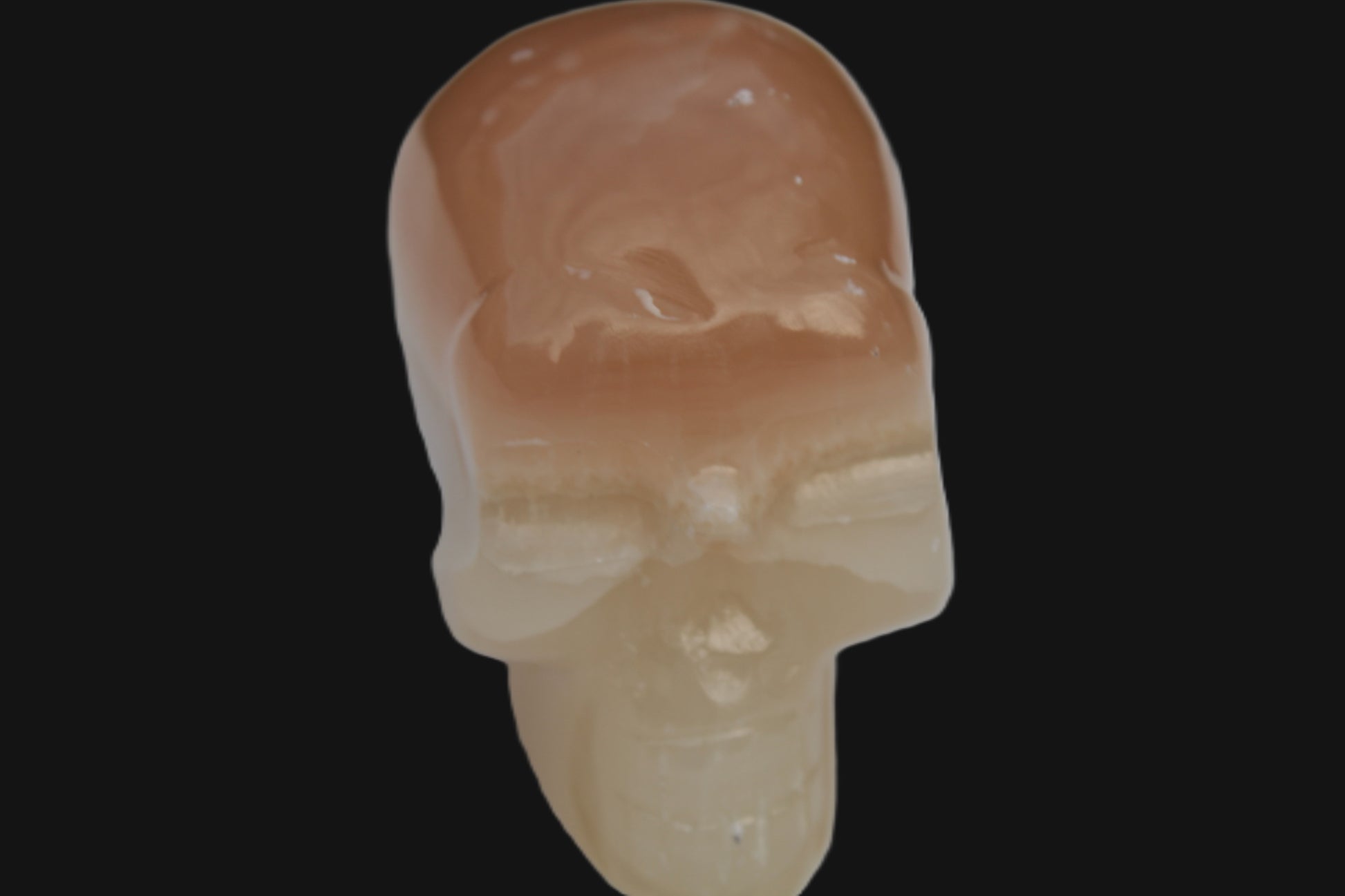 Honey Calcite skull 51mm 166.9g Rocks and Things