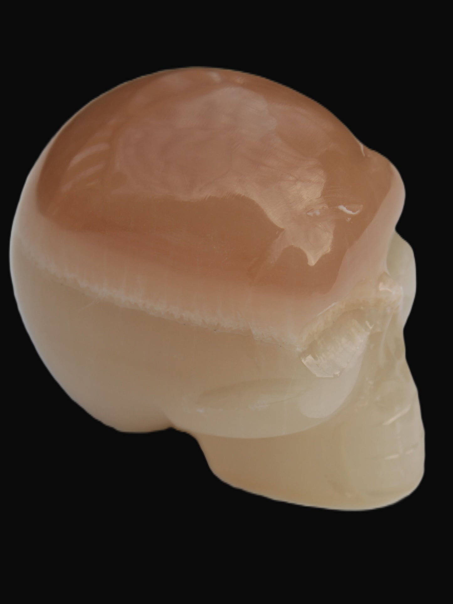 Honey Calcite skull 51mm 166.9g Rocks and Things