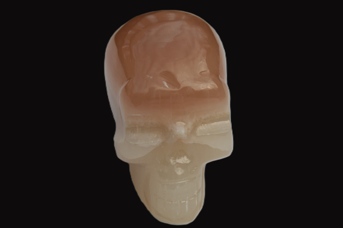 Honey Calcite skull 51mm 166.9g Rocks and Things