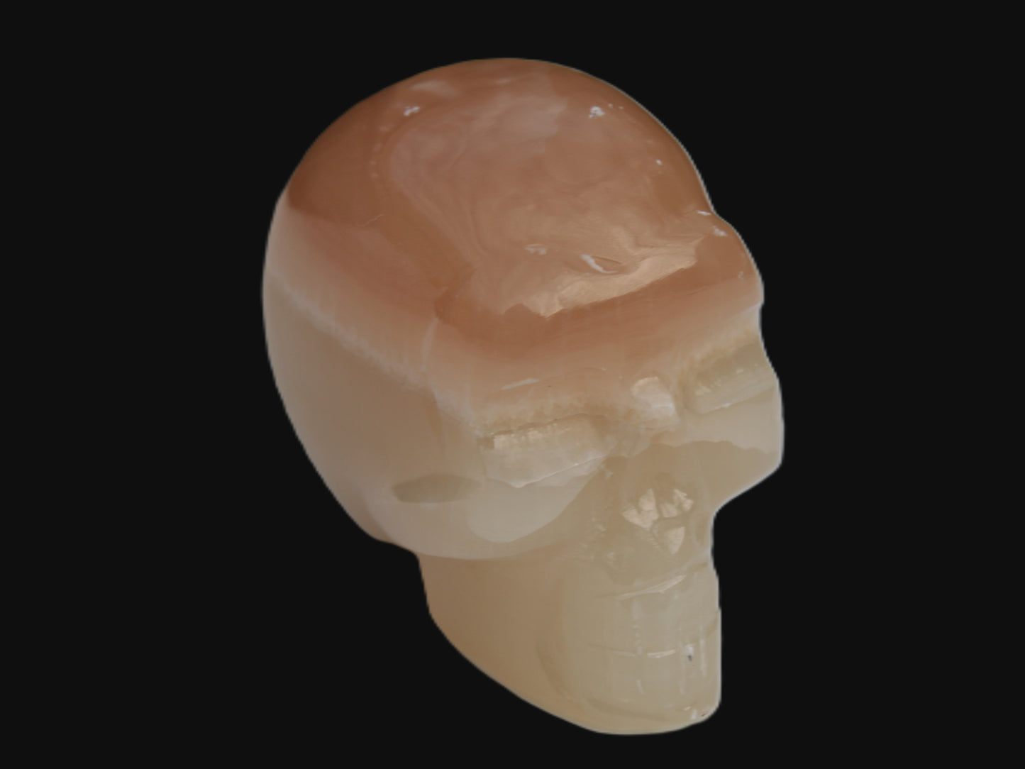 Honey Calcite skull 51mm 166.9g Rocks and Things