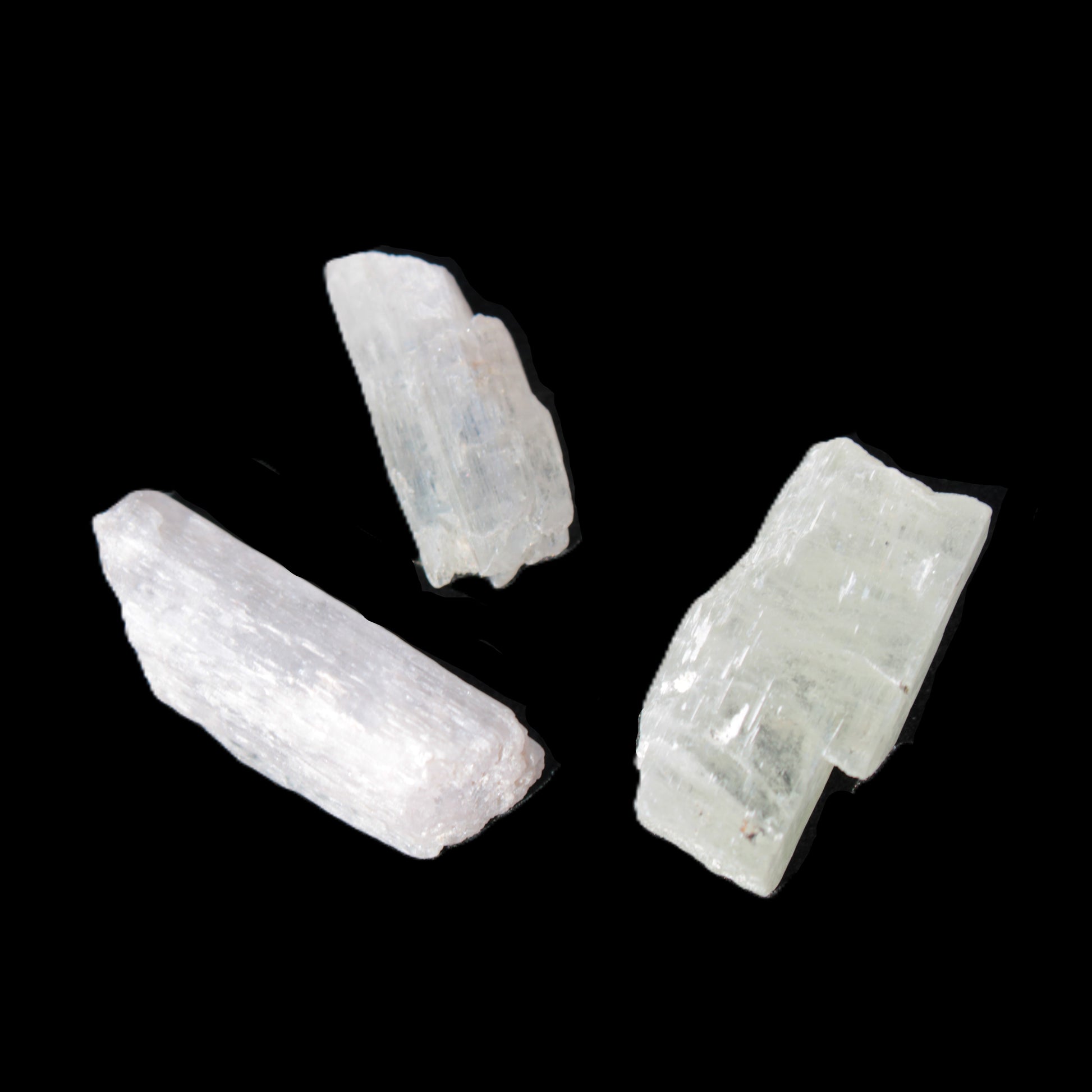 Clear Kunzite three crystals from Afghanistan 5-19g Rocks and Things