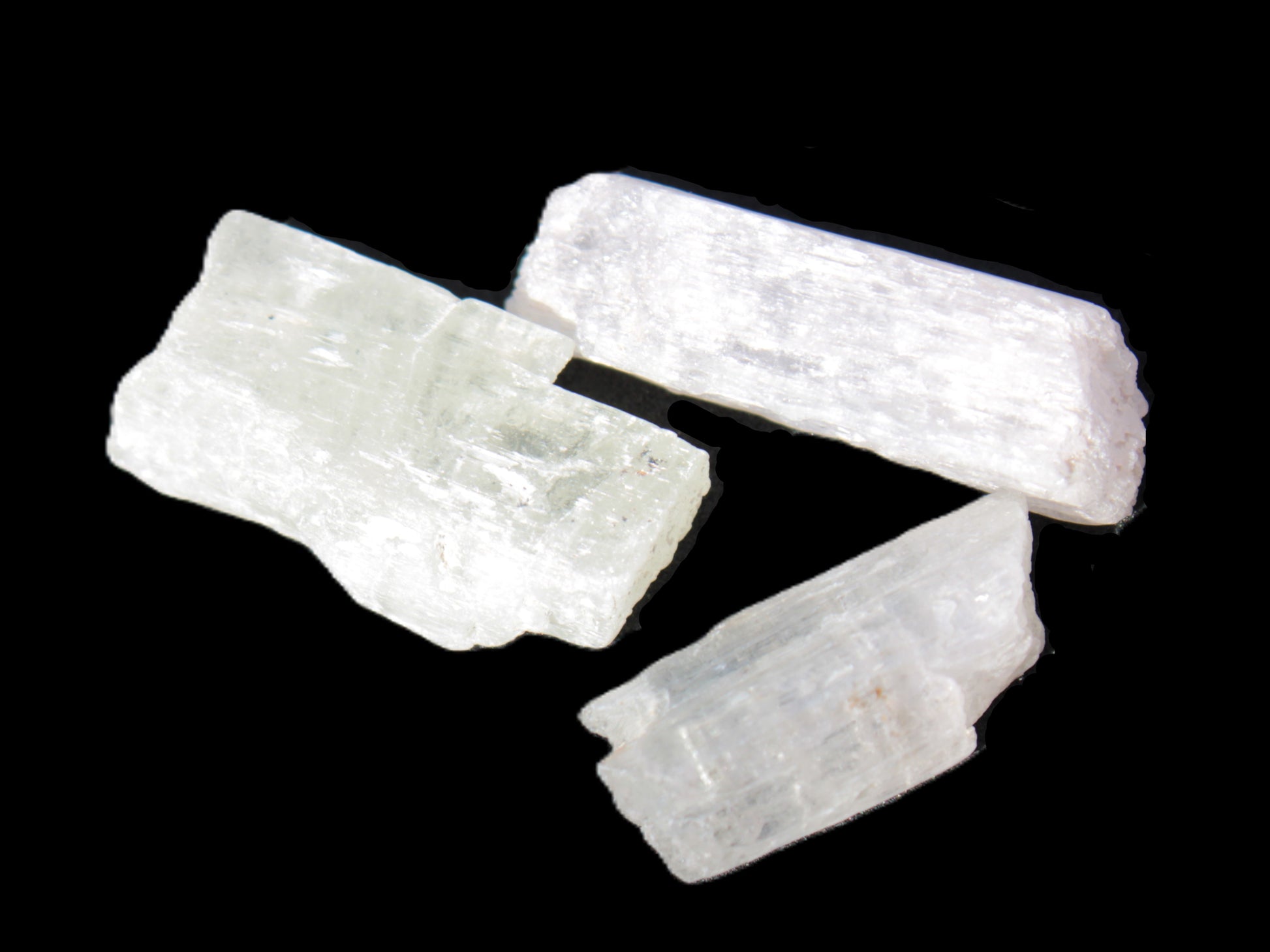 Clear Kunzite three crystals from Afghanistan 5-19g Rocks and Things