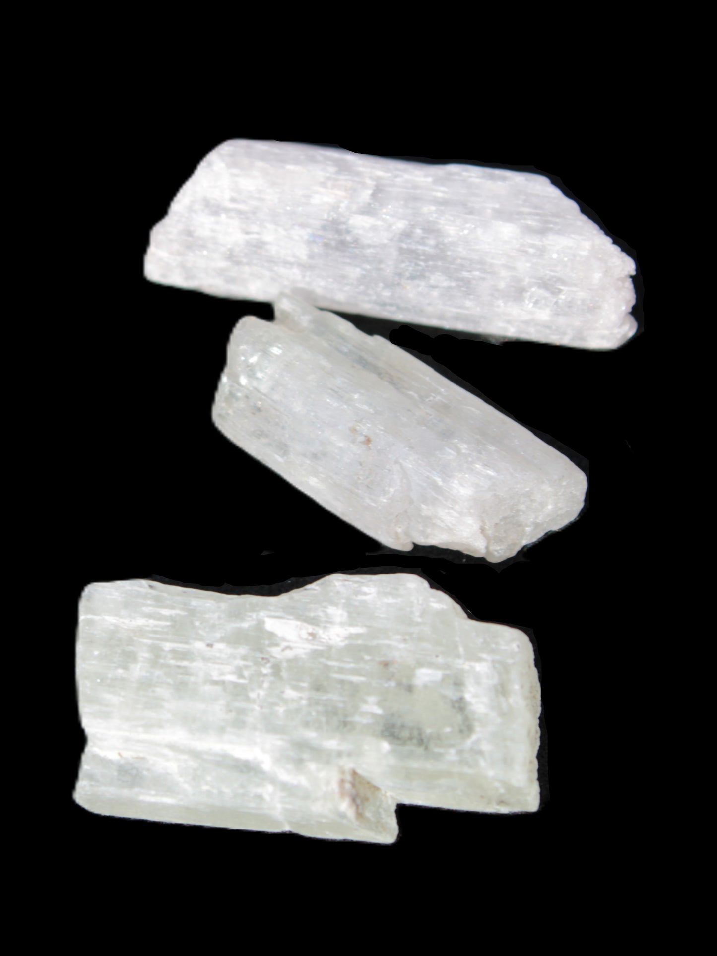 Clear Kunzite three crystals from Afghanistan 5-19g Rocks and Things