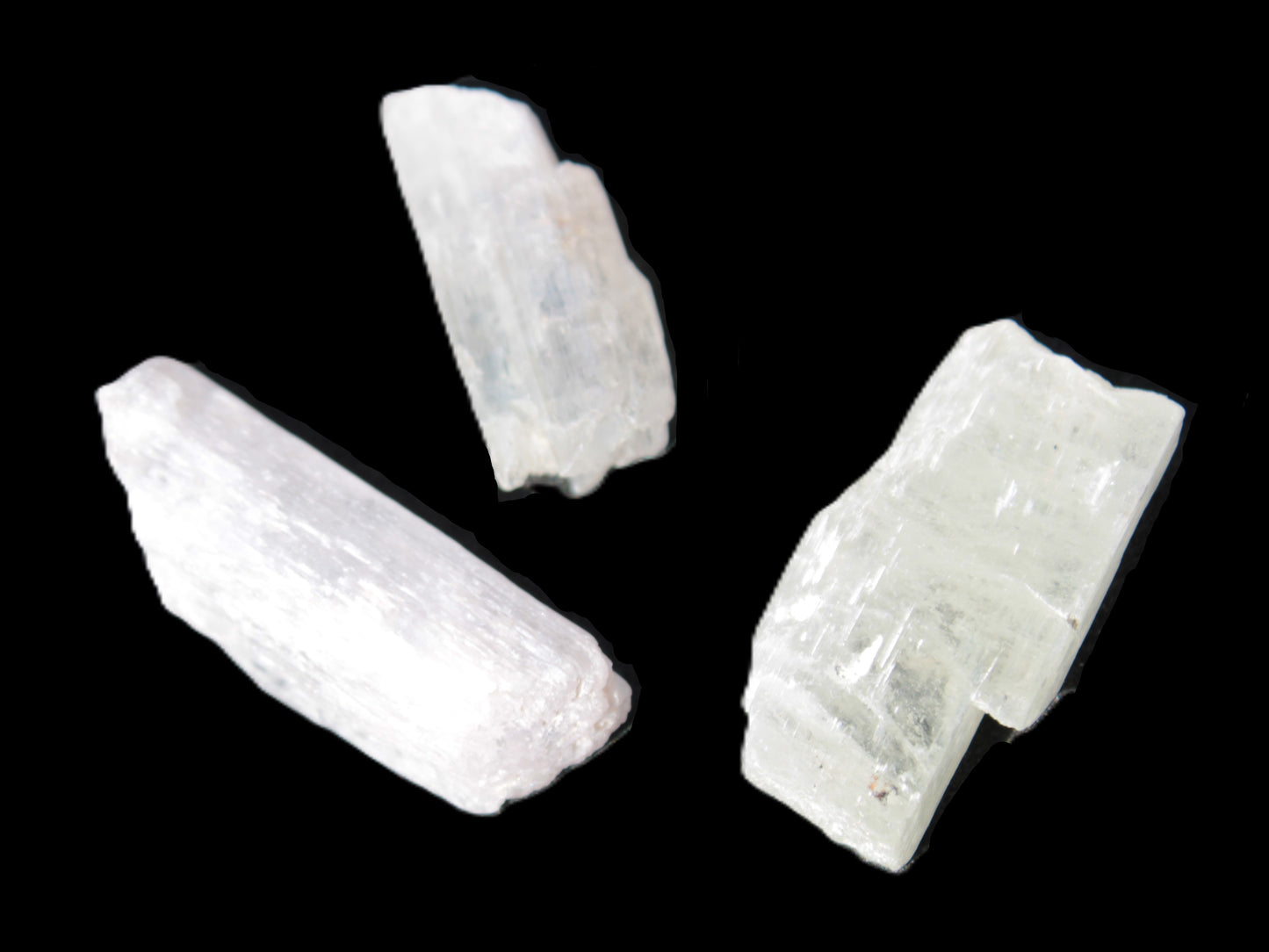 Clear Kunzite three crystals from Afghanistan 5-19g Rocks and Things