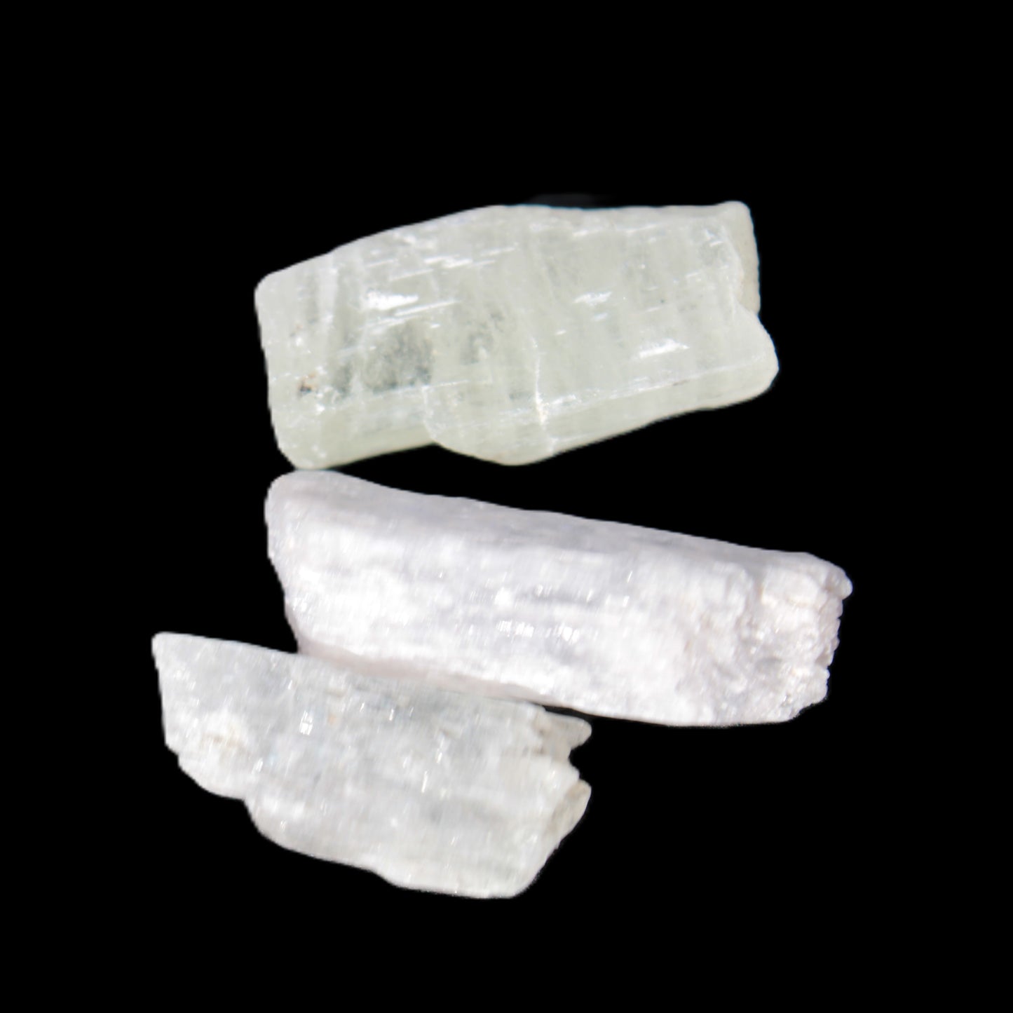 Clear Kunzite three crystals from Afghanistan 5-19g Rocks and Things