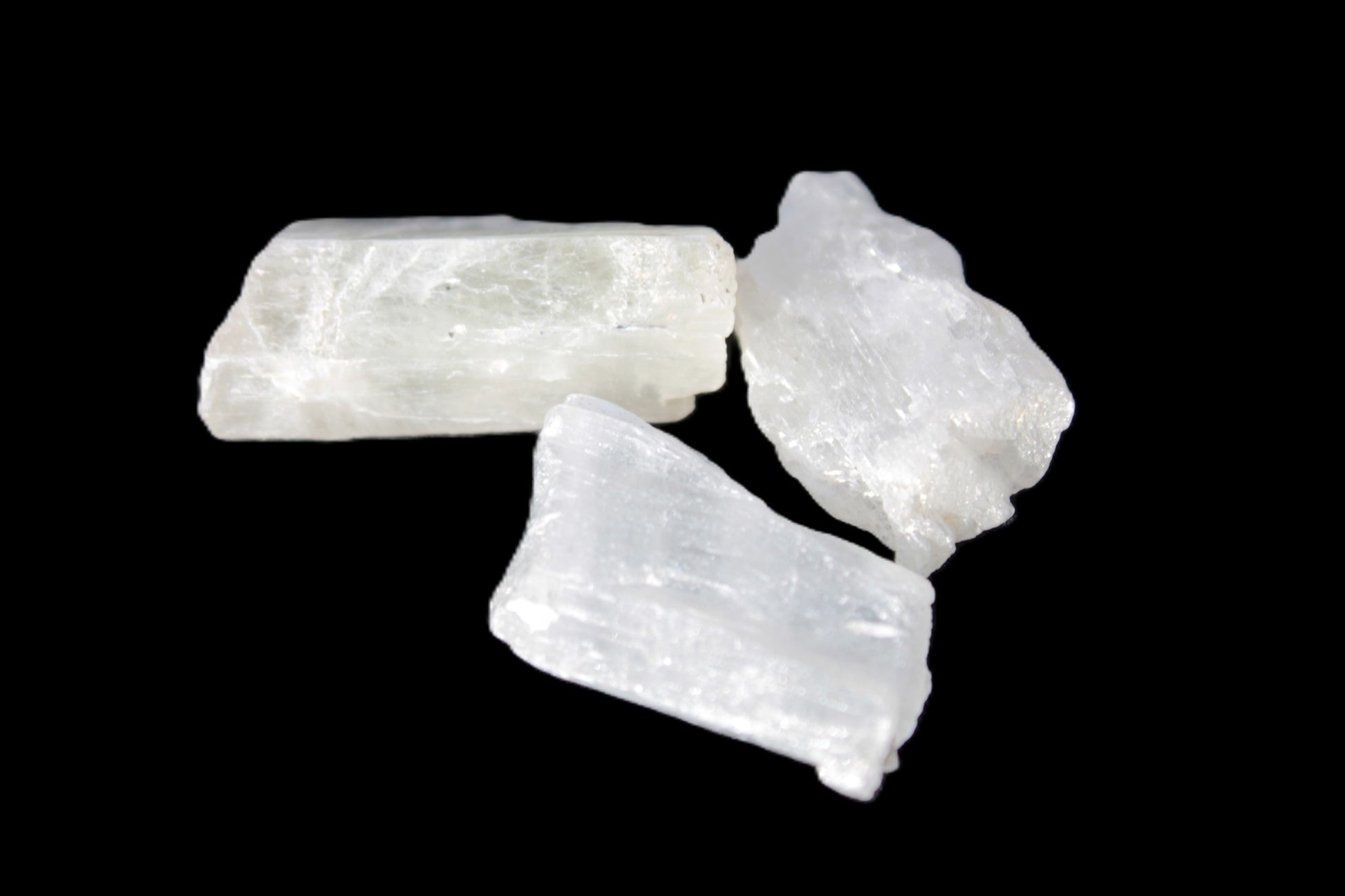 Clear Kunzite three crystals from Afghanistan 5-19g Rocks and Things