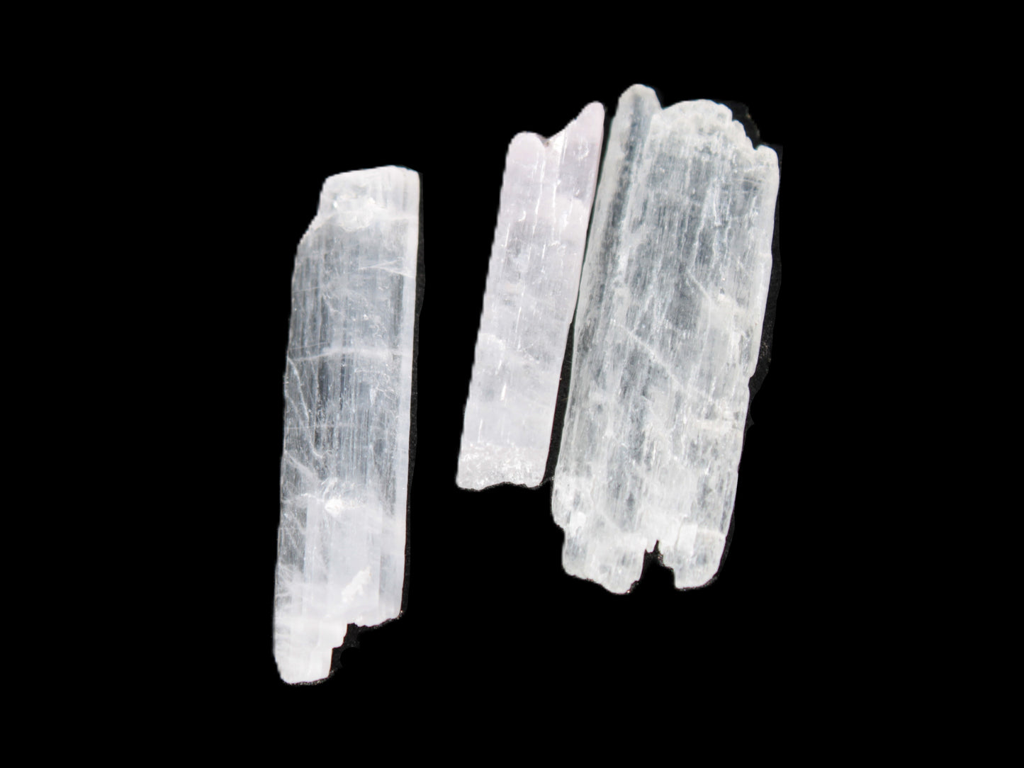 Clear Kunzite 3 crystals from Afghanistan 5-19g Rocks and Things