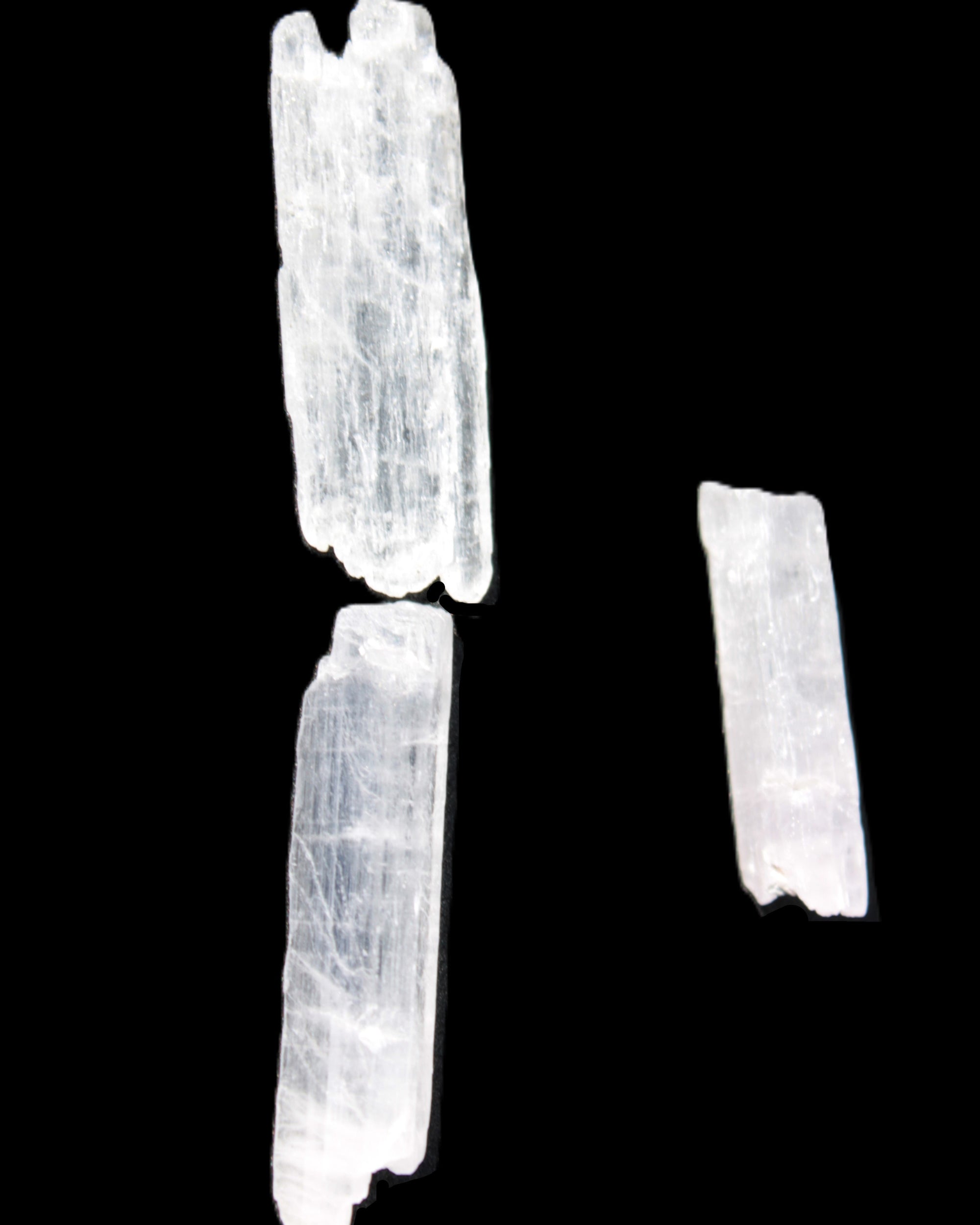 Clear Kunzite 3 crystals from Afghanistan 5-19g in sunlight - Rocks and Things Store