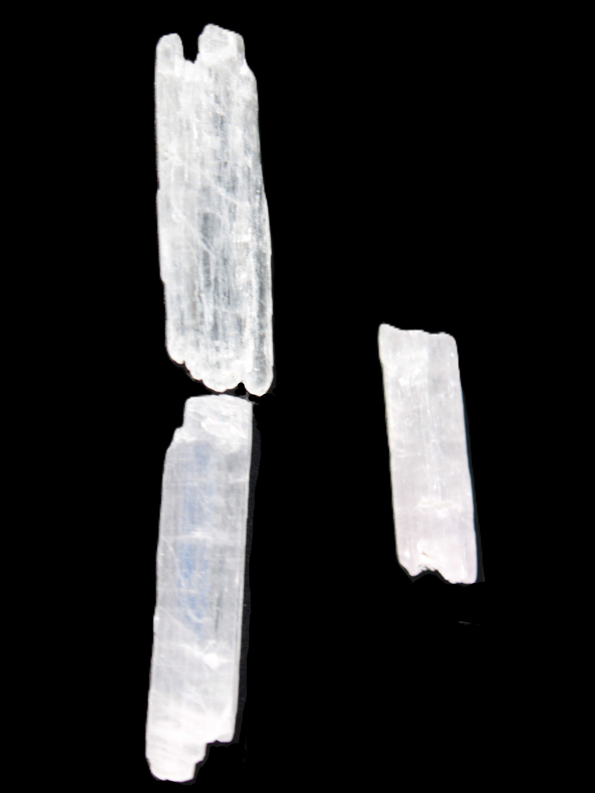 Clear Kunzite 3 crystals from Afghanistan 5-19g in sunlight - Rocks and Things Store