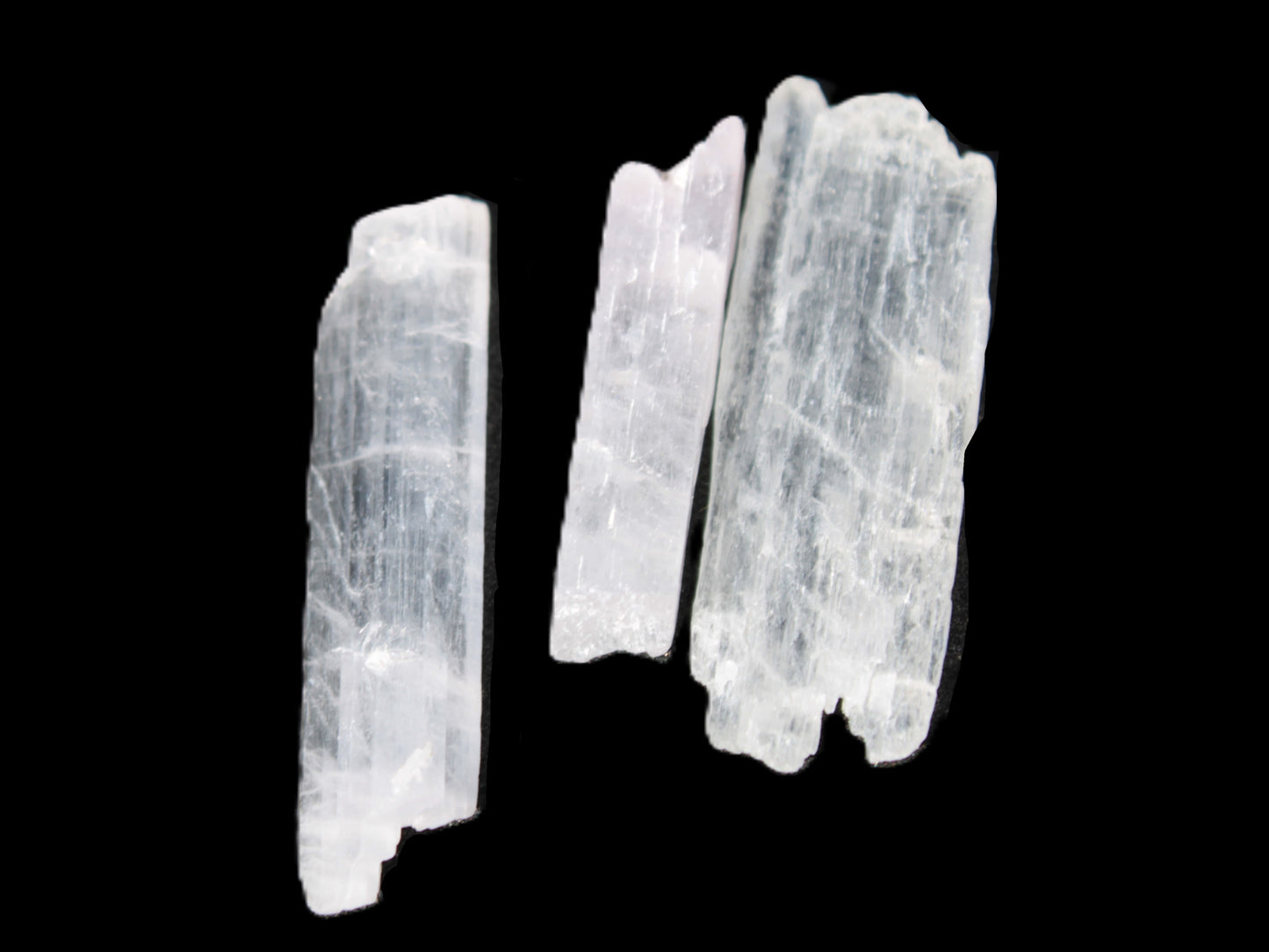 Clear Kunzite 3 crystals from Afghanistan 5-19g Rocks and Things