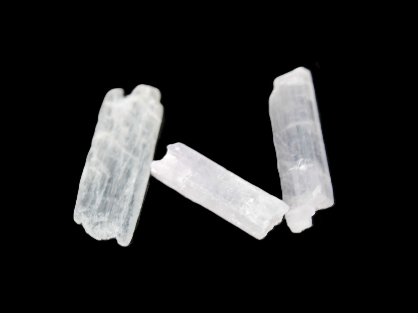 Clear Kunzite 3 crystals from Afghanistan 5-19g Rocks and Things