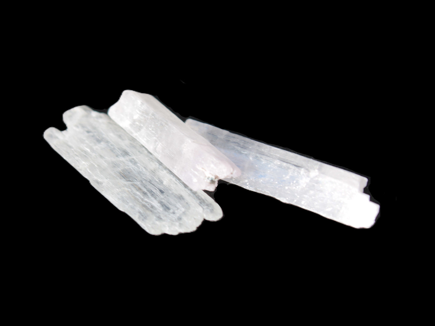 Clear Kunzite 3 crystals from Afghanistan 5-19g Rocks and Things