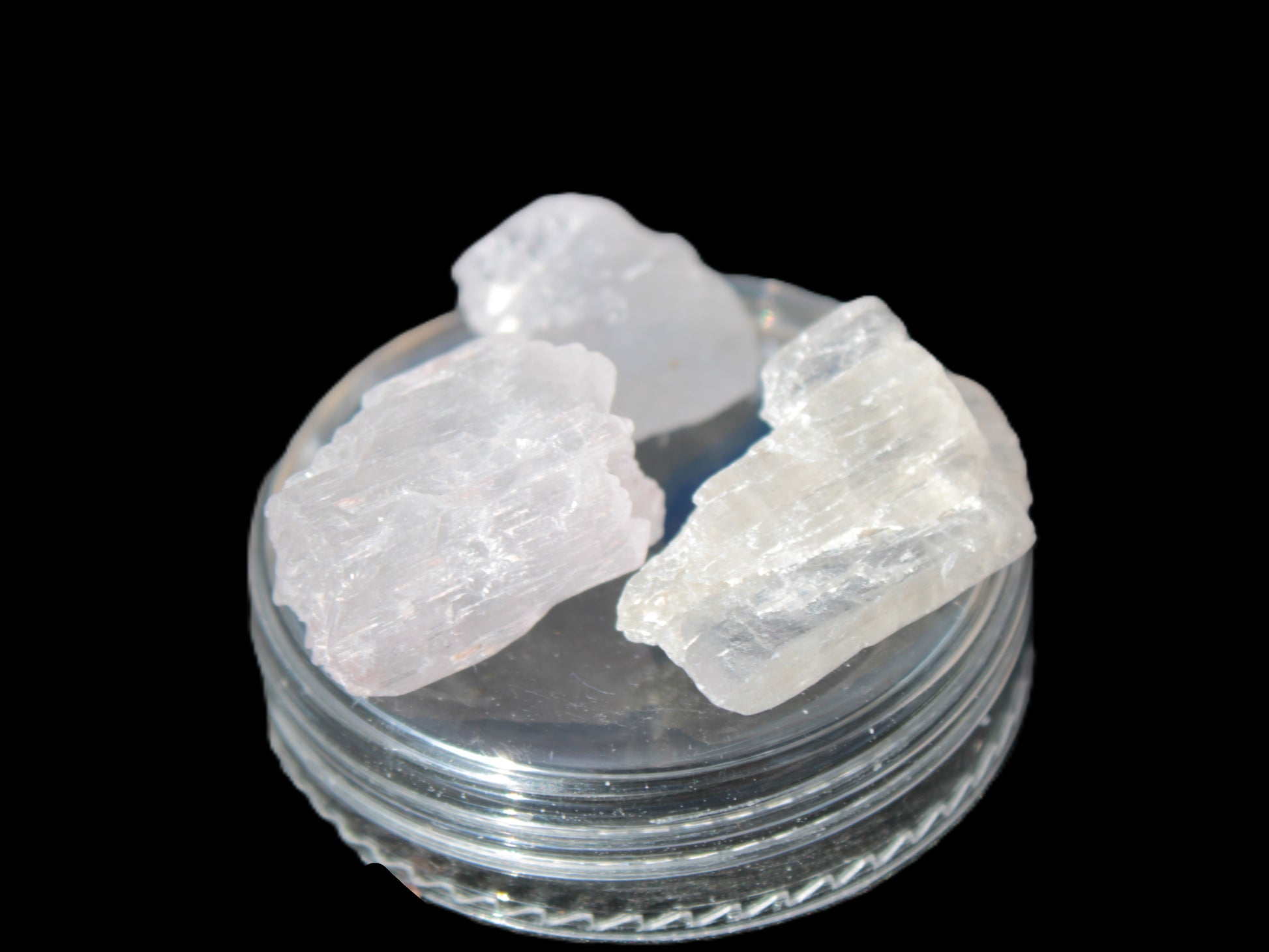 Clear Kunzite three crystals from Afghanistan 5-19g Rocks and Things