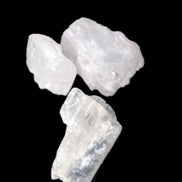 Clear Kunzite three crystals from Afghanistan 5-19g Rocks and Things