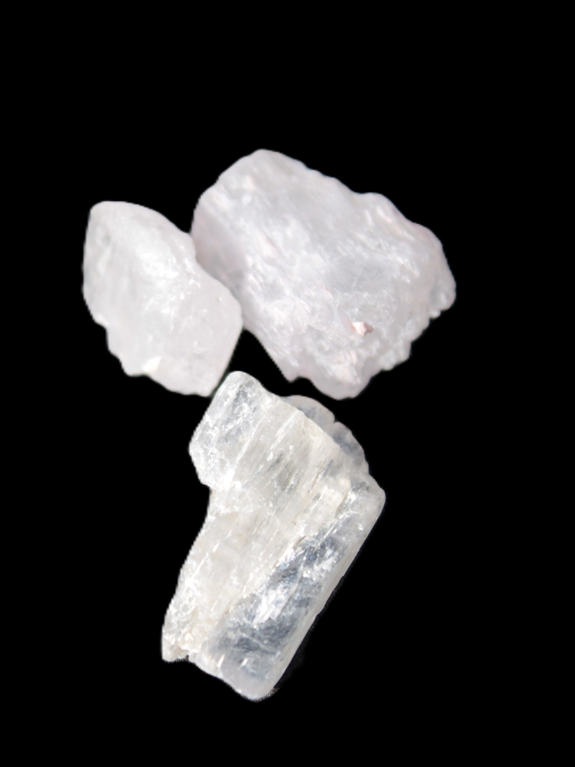 Clear Kunzite three crystals from Afghanistan 5-19g Rocks and Things