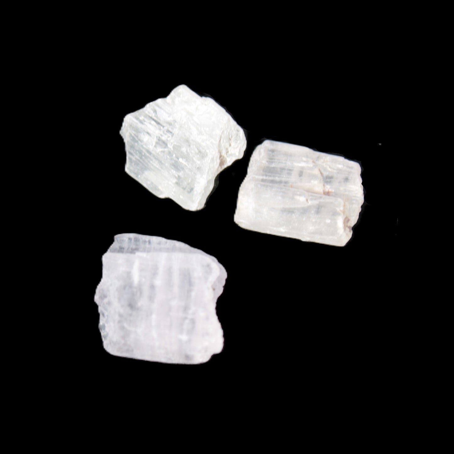 Clear Kunzite three crystals from Afghanistan 5-19g Rocks and Things