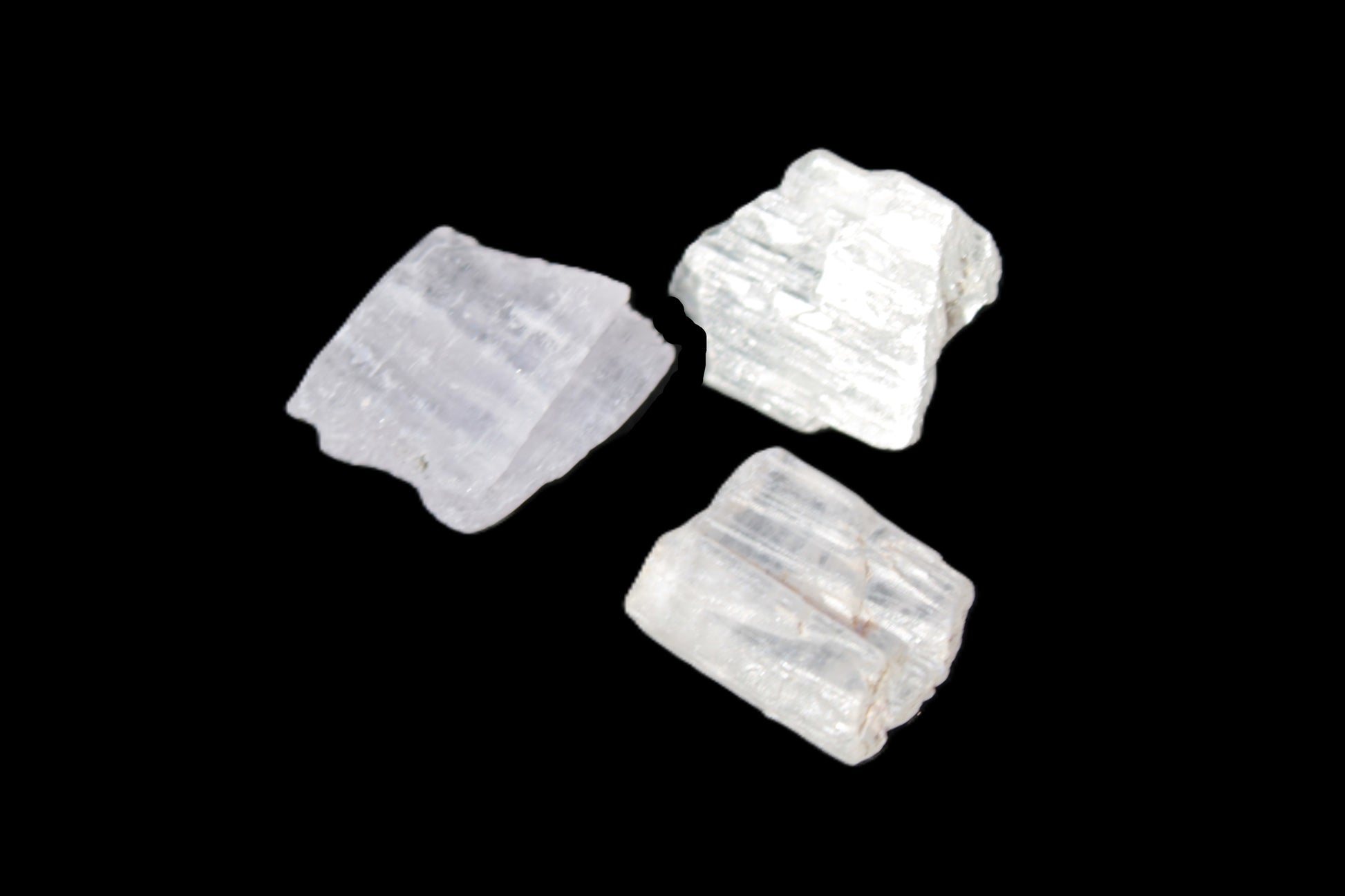 Clear Kunzite three crystals from Afghanistan 5-19g Rocks and Things