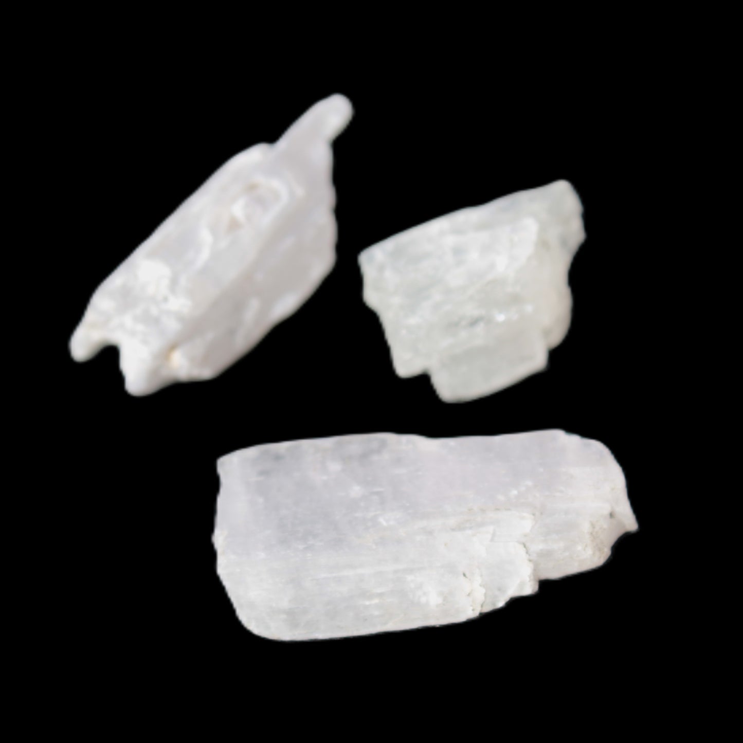 Clear Kunzite three crystals from Afghanistan 5-19g Rocks and Things