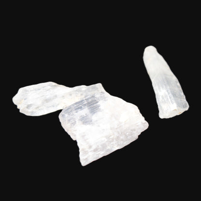 Clear Kunzite three crystals from Afghanistan 5-19g Rocks and Things