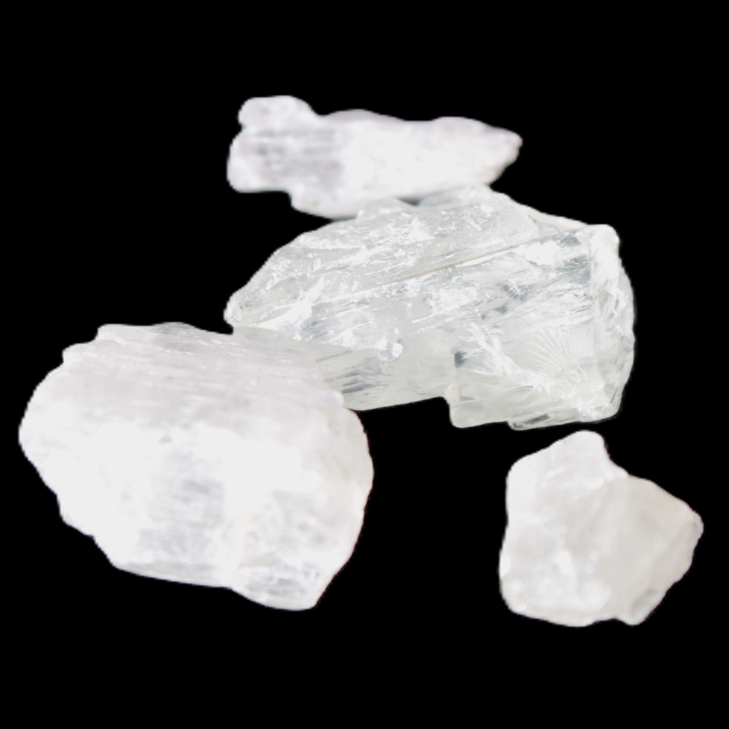 Four Clear Kunzite crystals from Afghanistan 40.2ct  8g in sunlight - Rocks and Things Store