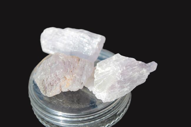 Pink/Lilac Kunzite 3 crystals from Afghanistan 5-13g Rocks and Things