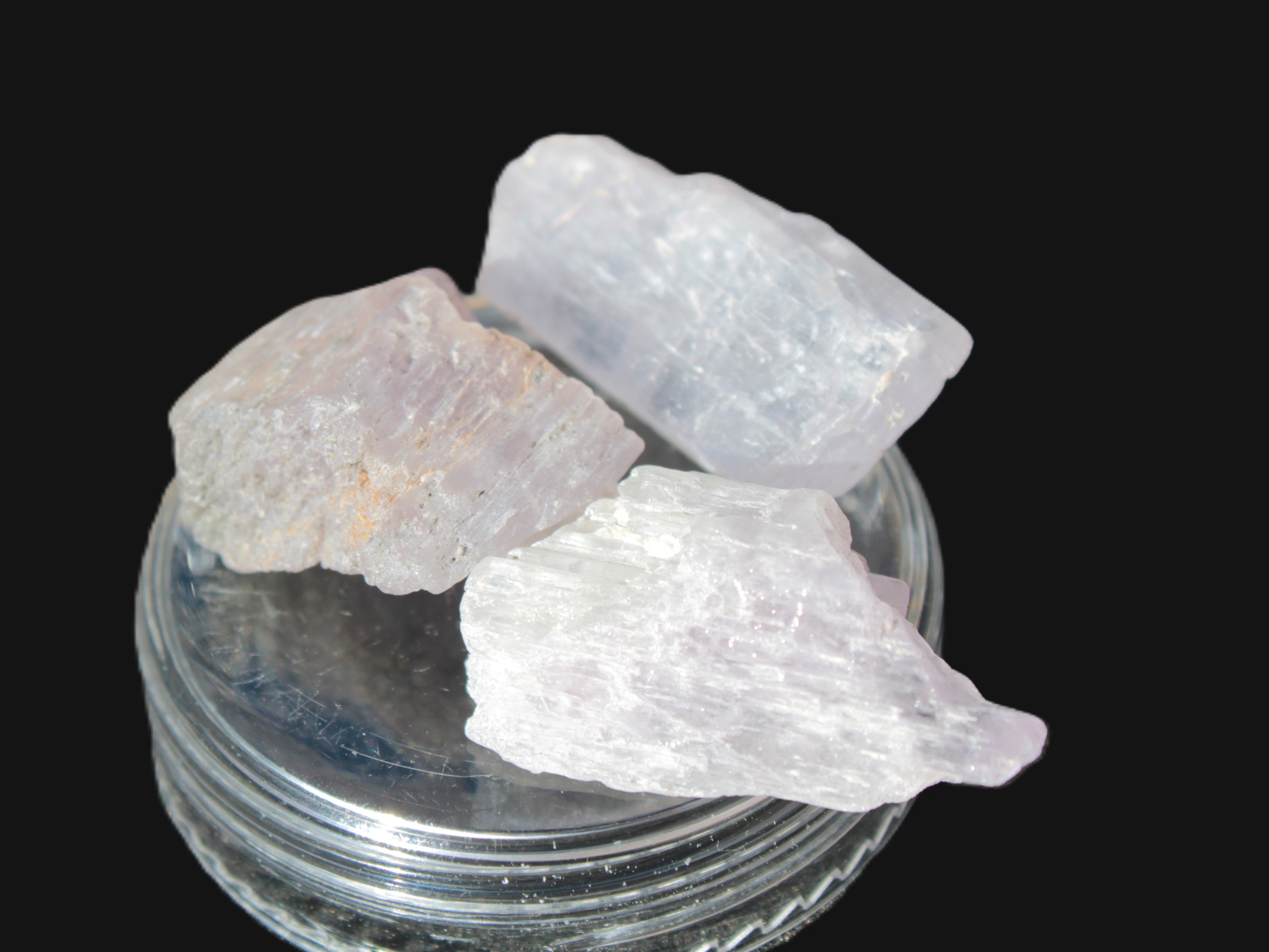 Pink/Lilac Kunzite 3 crystals from Afghanistan 5-13g Rocks and Things