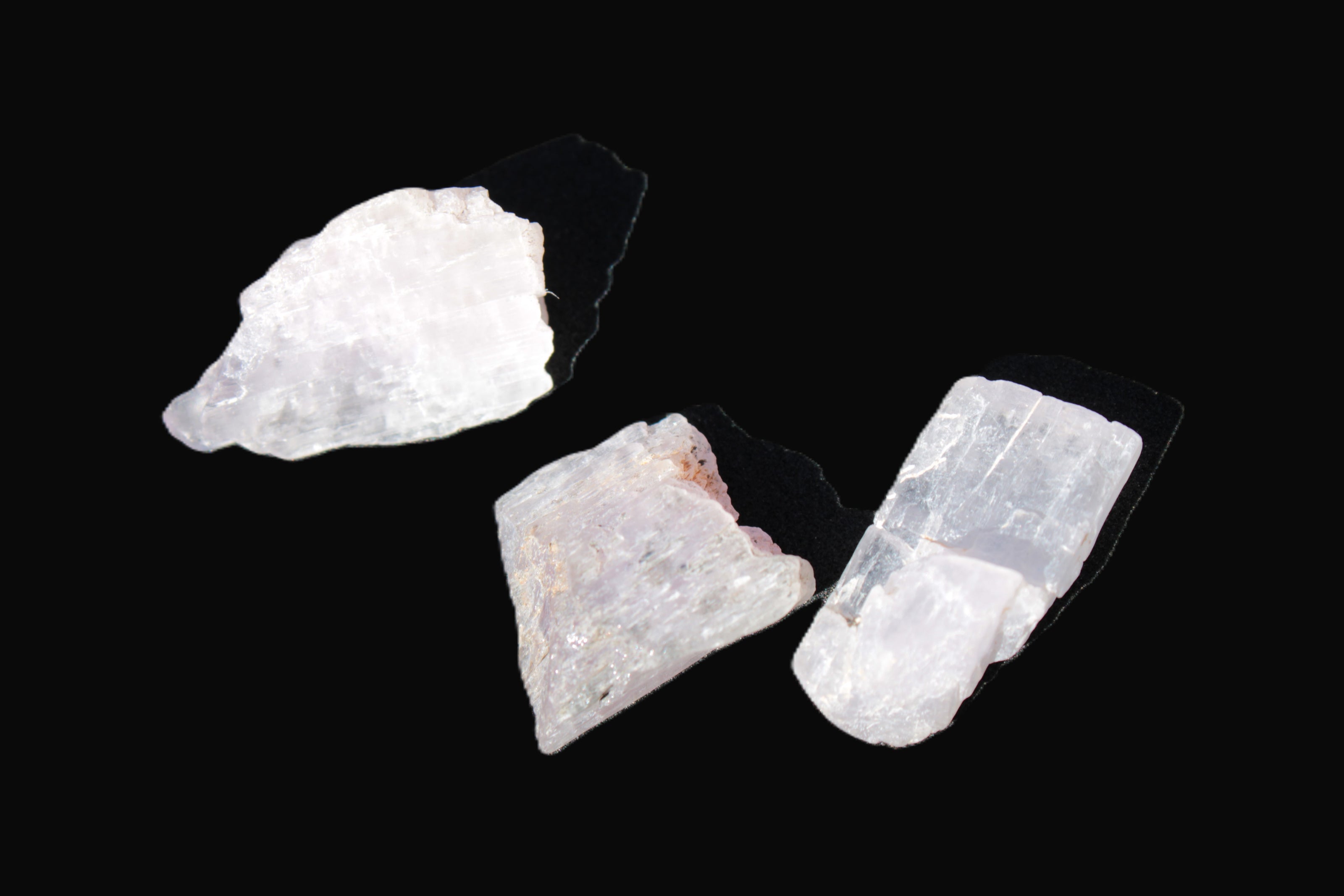 Pink/Lilac Kunzite 3 crystals from Afghanistan 5-13g Rocks and Things