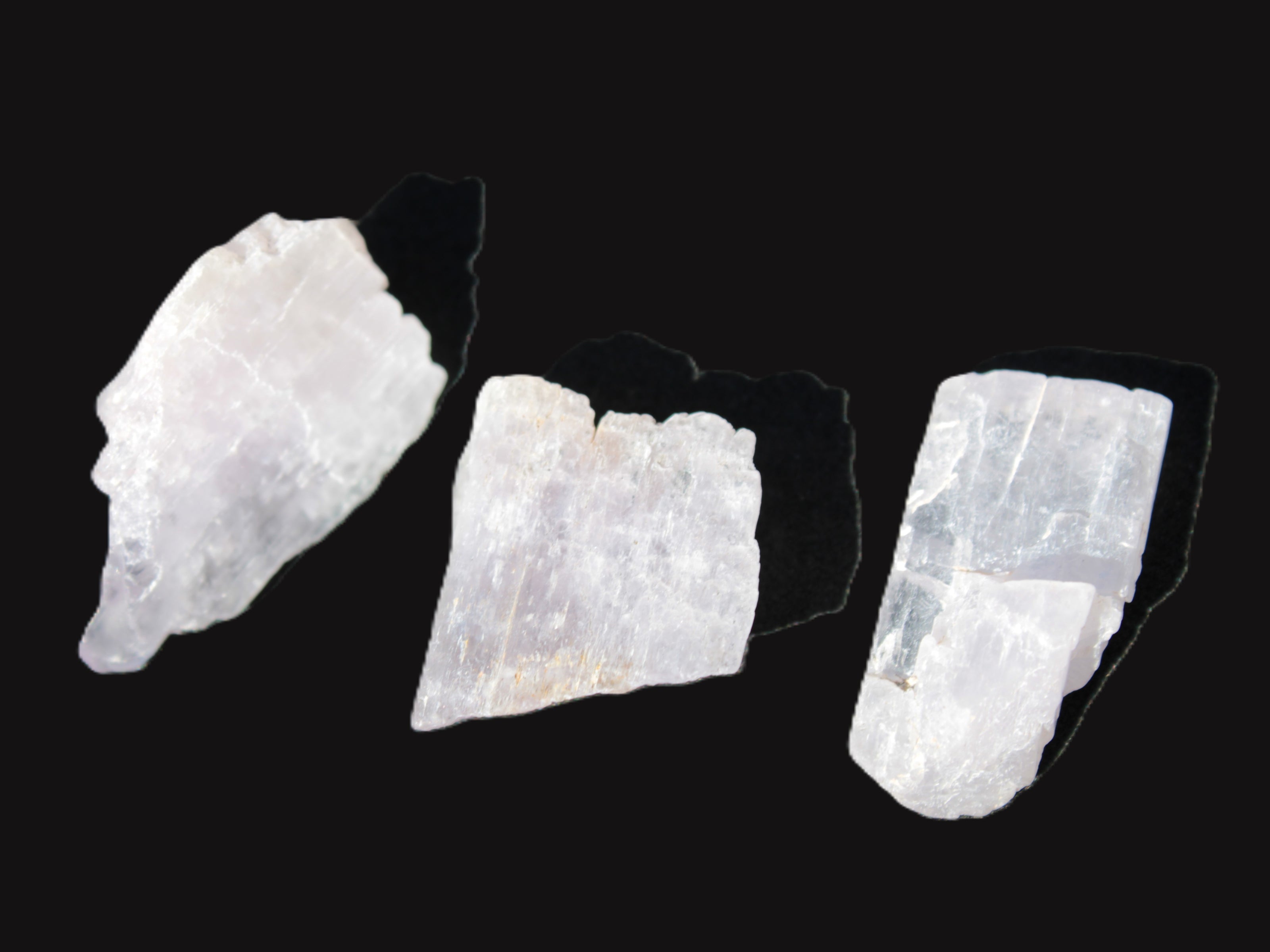 Pink/Lilac Kunzite 3 crystals from Afghanistan 5-13g Rocks and Things