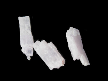 Three Pink-Lilac Kunzite crystals from Afghanistan 5-13g Rocks and Things