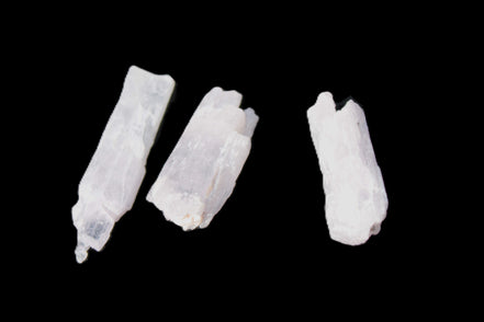 Three Pink-Lilac Kunzite crystals from Afghanistan 5-13g Rocks and Things