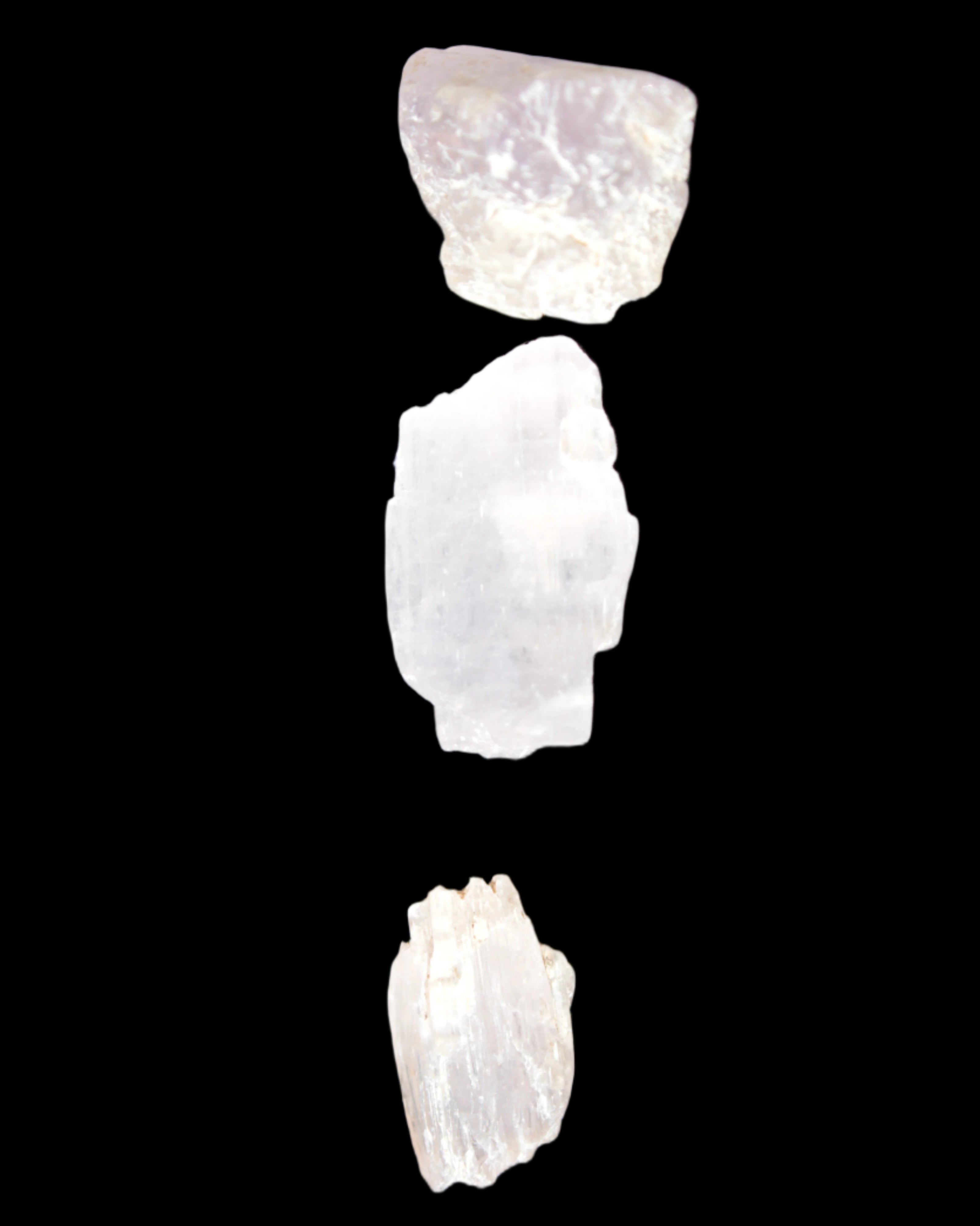 Pink/Lilac Kunzite 3 crystals from Afghanistan 5-13g in sunlight - Rocks and Things Store
