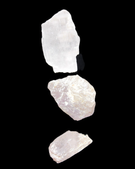 Pink/Lilac Kunzite 3 crystals from Afghanistan 5-13g in sunlight - Rocks and Things Store