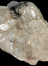 Black Tourmaline on flat-plated clear Calcite matrix from Afghanistan 65.8g in sunlight - Rocks and Things Store