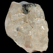 Black Tourmaline on flat-plated clear Calcite matrix from Afghanistan 65.8g in sunlight - Rocks and Things Store